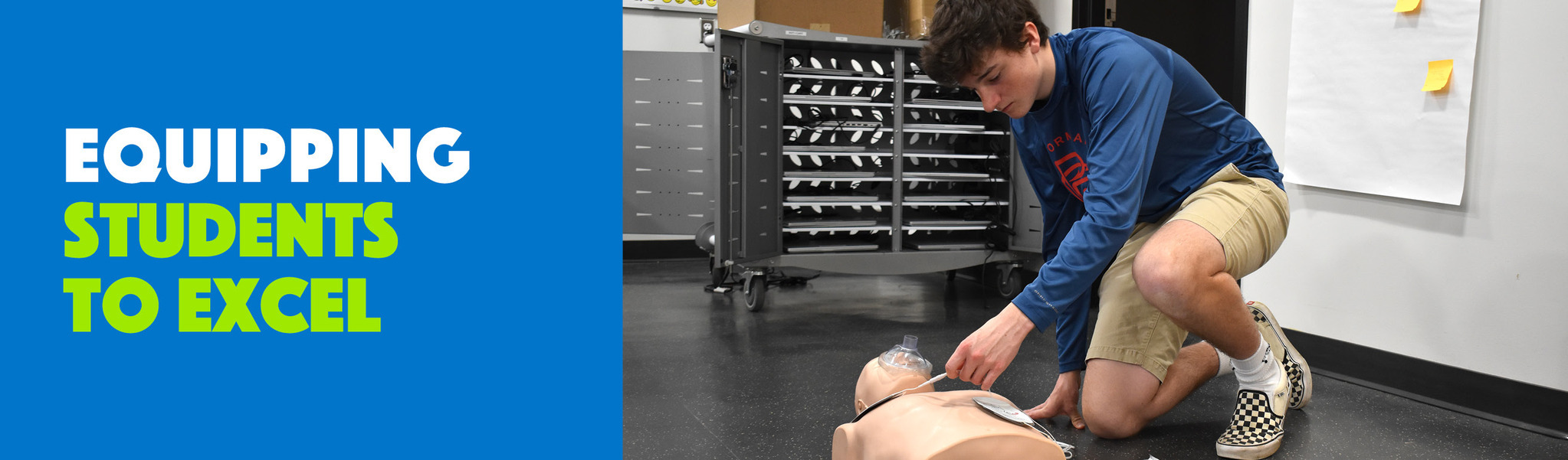 Allied Health student practicing CPR