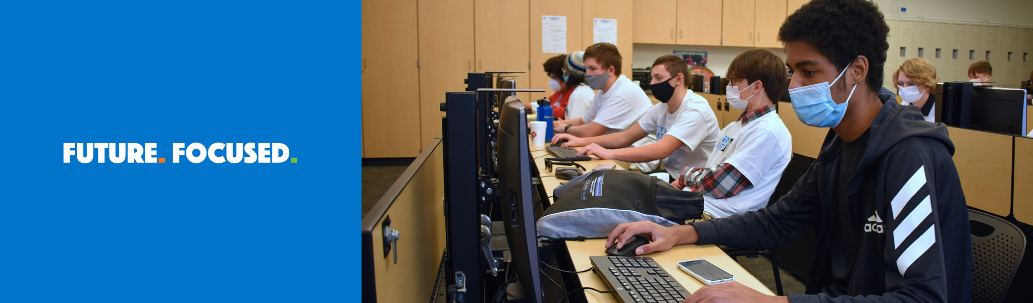 Internet, Network & Security Technologies students competing in a cyber security contest