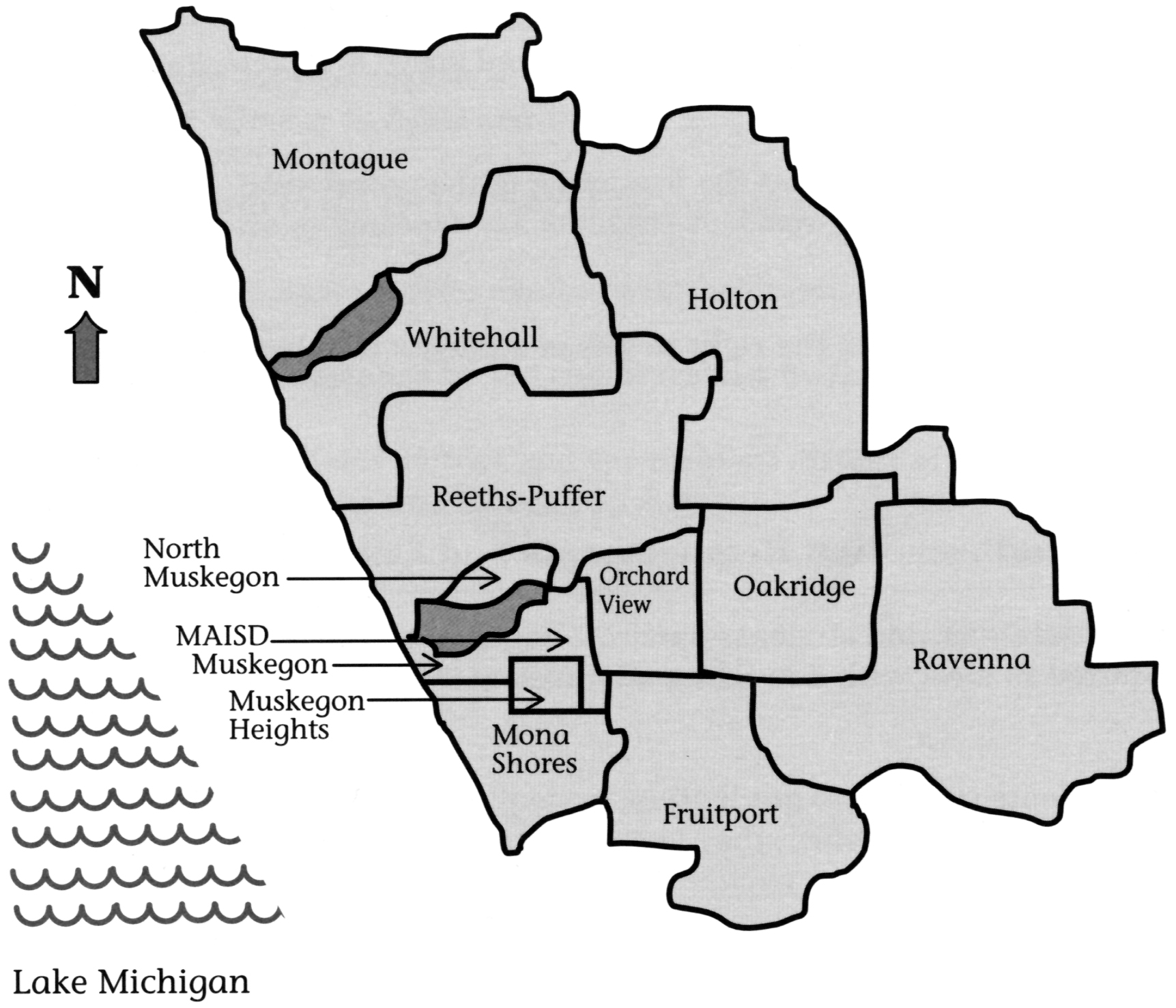 Map of MAISD School Districts