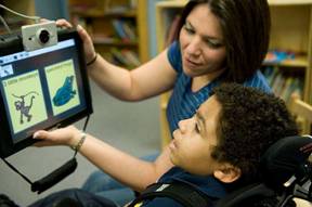 Assistive Technology Teacher with Student