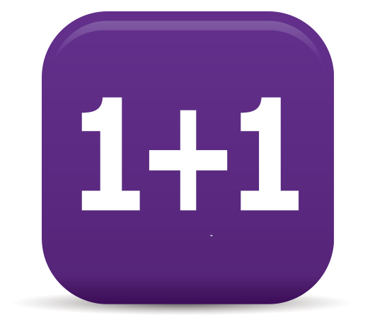 Thrive Icon One plus One purple