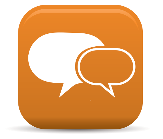 Thrive Icon Talk Bubble Orange
