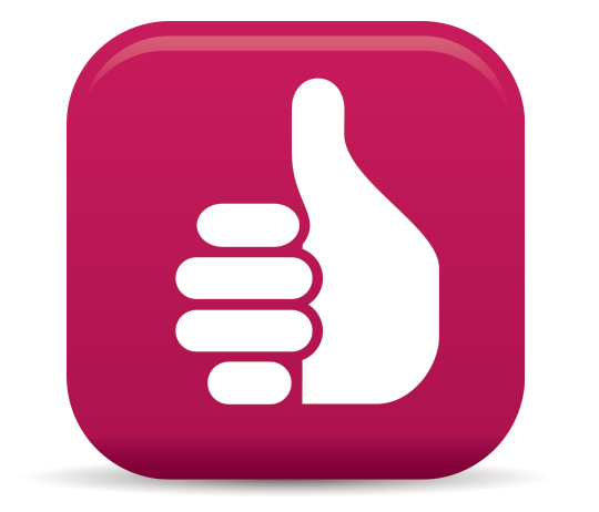 Thrive Icon Thumbs Up Magenta