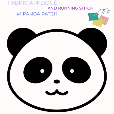 Outline drawing of a panda.